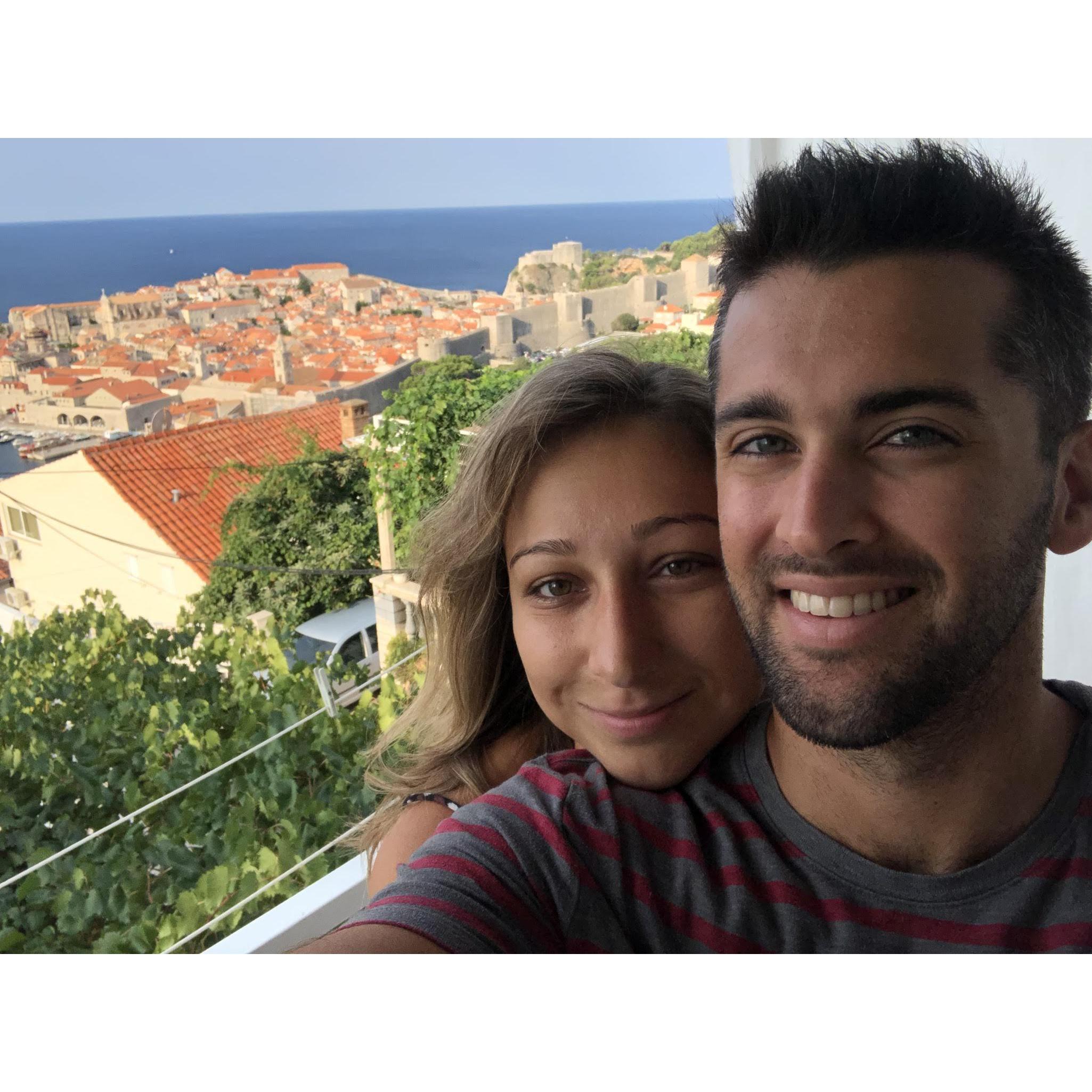 The view from our AirBnb in Dubrovnik, Croatia