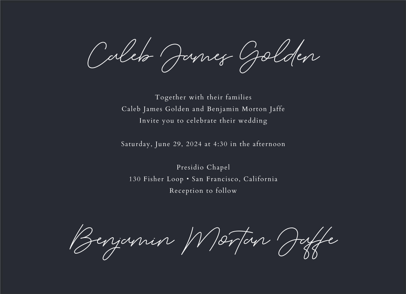Alyeska Landscape | Black | Zola Wedding Invitations