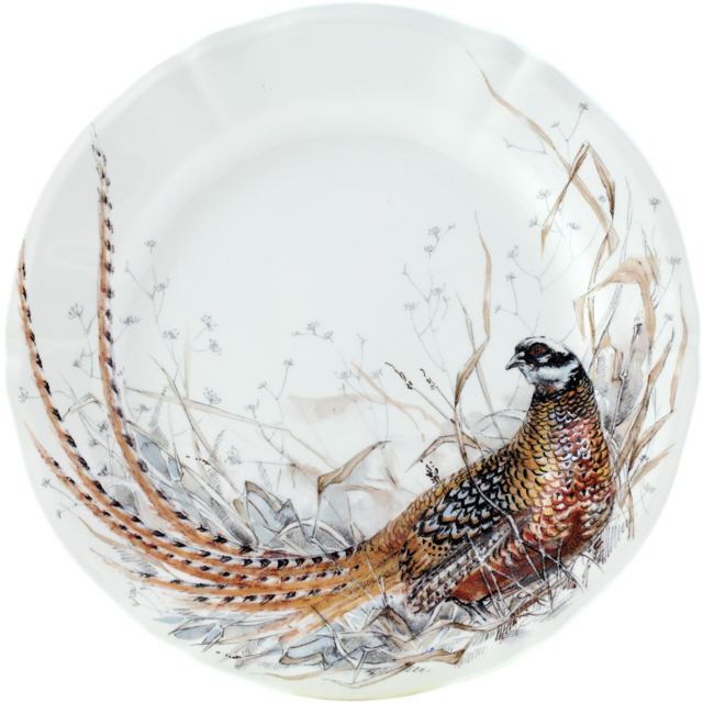 Gien Sologne Dessert Plate - Pheasant