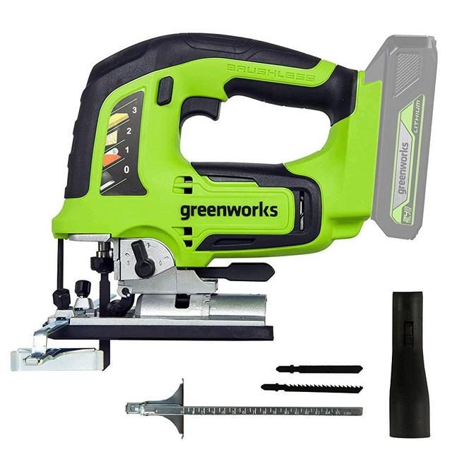 Greenworks JS24L00 Jig Saw, Tool Only, Green