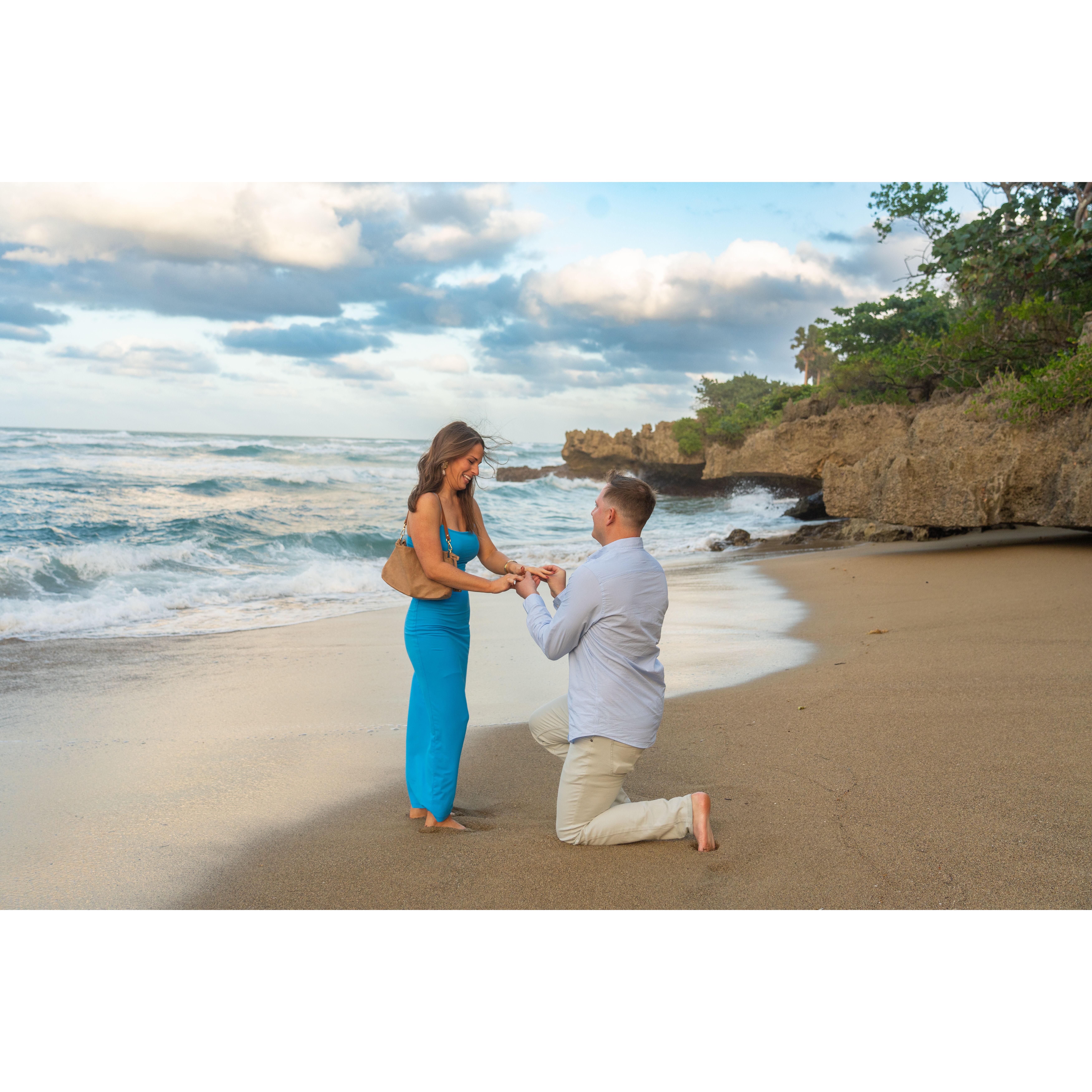 The best day!!! Our Engagement — Dominican Republic, December 2024.