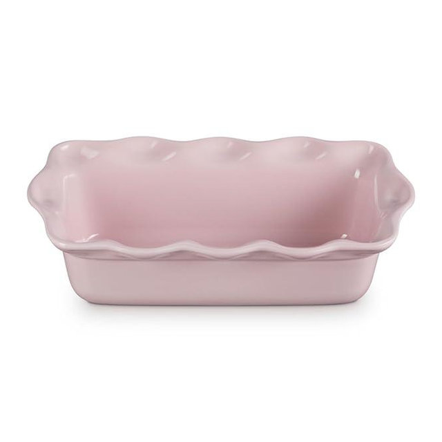 Le Creuset Stoneware Heritage Fluted Loaf Pan, 9", Chiffon Pink