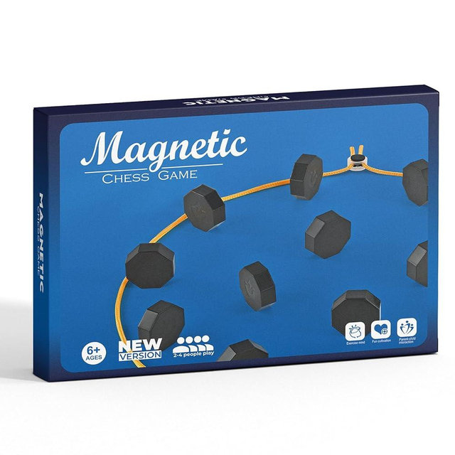 NBXEW Magnetic Chess Game, Magnet Game with String, 20 Full-Size Stones, Adjustable String, Portable Storage Bag, for Kids and Adults, Easy and Fun, 2-4 Players, Ages 6+