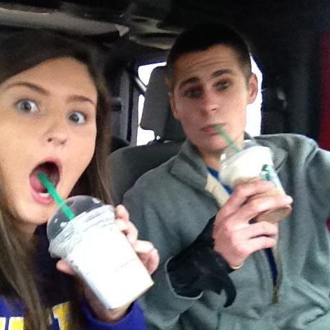 Justin's first Starbucks drink!