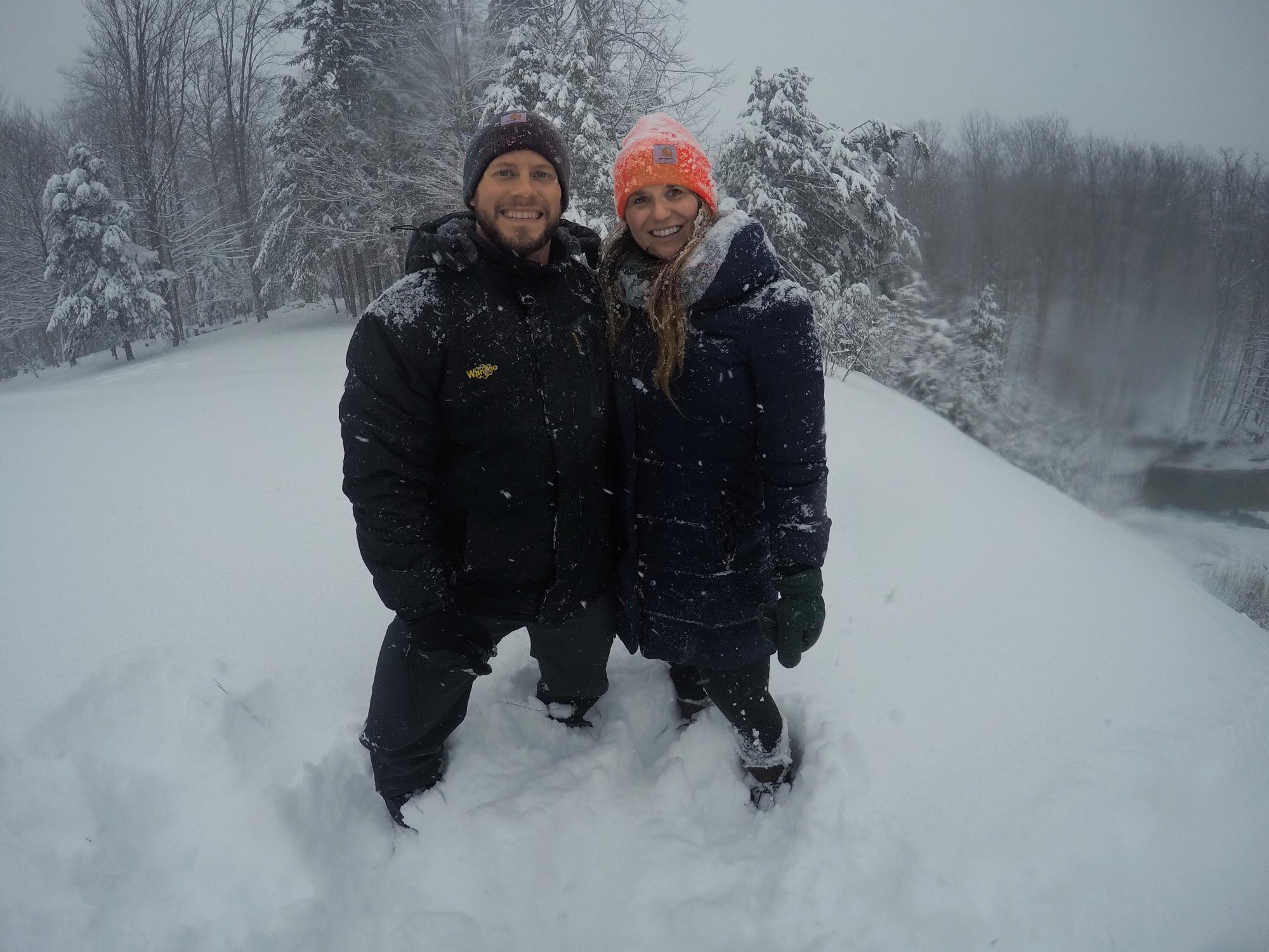Kyle's first big snow storm where we spent HOURS sledding.