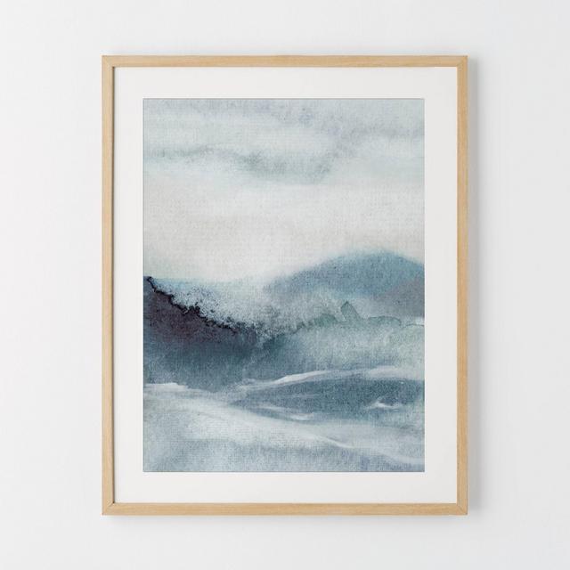 24" x 30" Ocean Abstract Framed Wall Poster Prints Blue - Threshold™ designed with Studio McGee