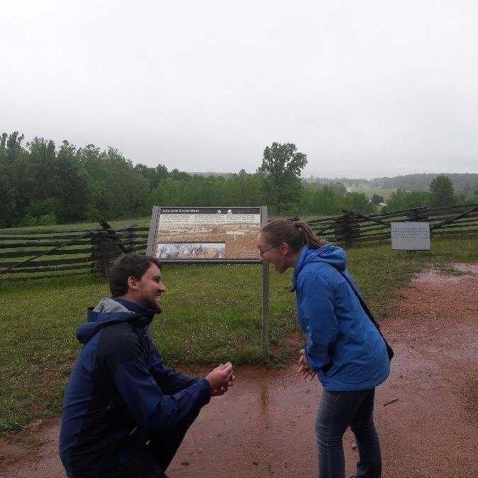In May of 2018, Max, Katie, and Katie's dad and brother took a Civil War roadtrip, including a stop at Appomattox Courthouse, where Max proposed!