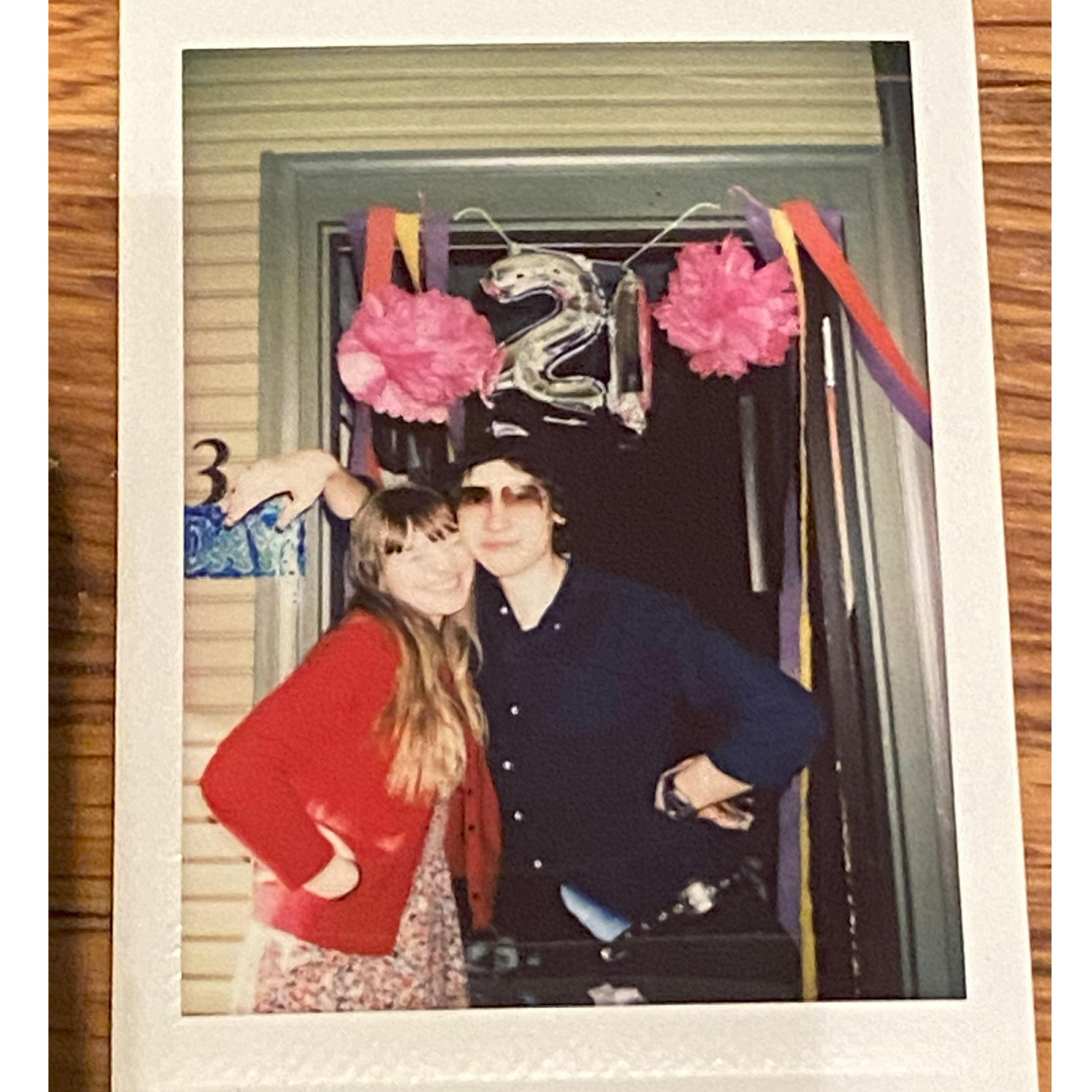 Polaroid from Sage's Covid 21st birthday! We bought beer from the corner store this night, and Sage wasn't even carded!