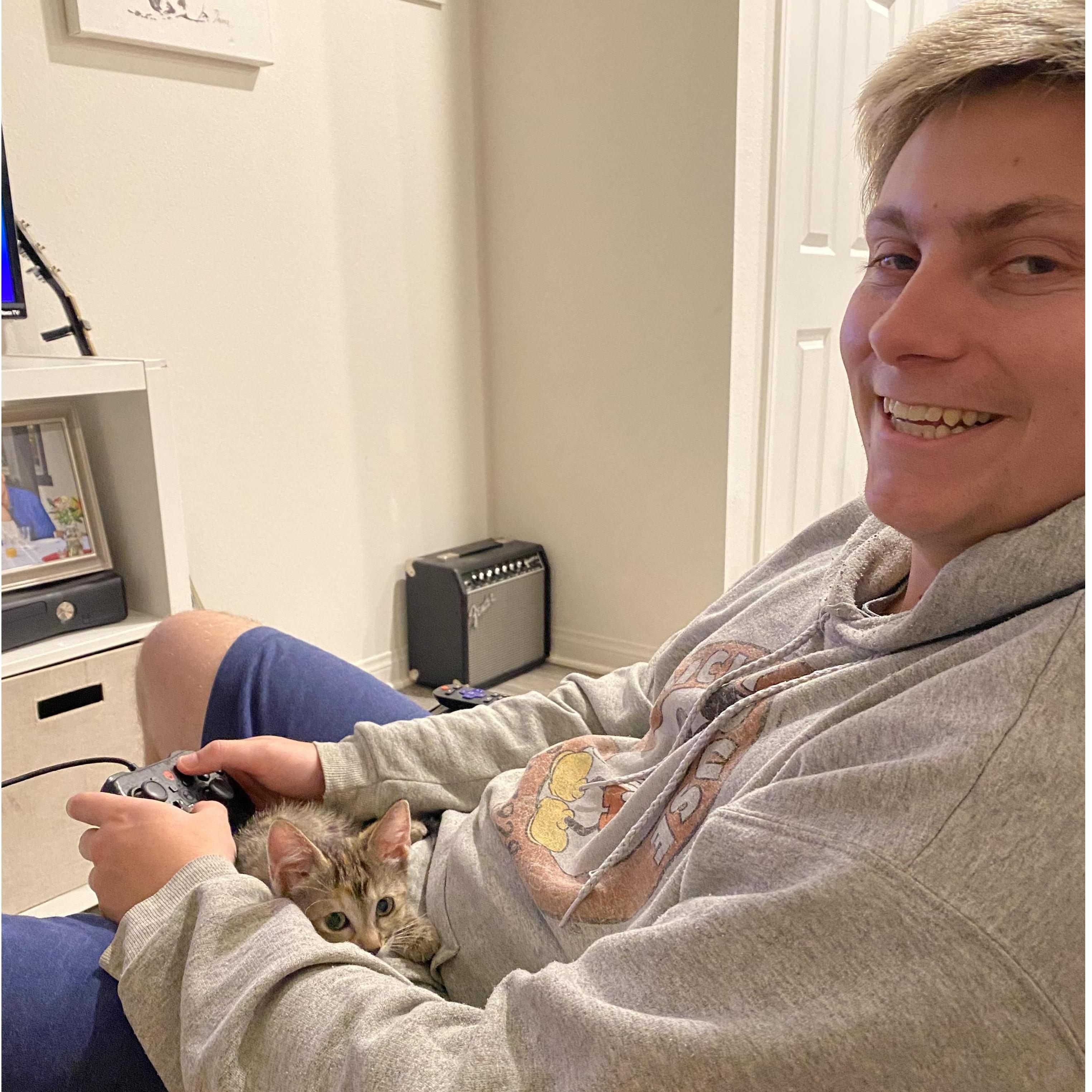 Shinx and Spencer love playing games.