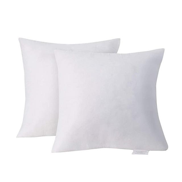 Acanva Basic Poly Pillow Insert Form Sham Filler Cushion, 28" L x 28" W, White 2 Count