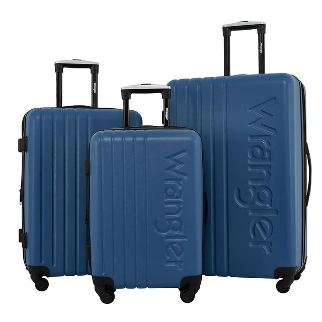 Wrangler Quest Luggage Set, Vallarta Blue, 3 Piece Set (28"/24"/20")