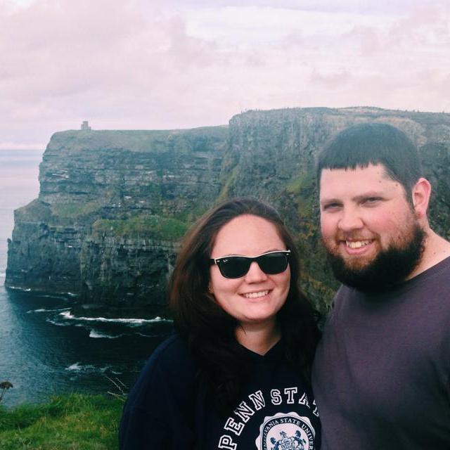 At the Cliffs of Moher during our first trip to Ireland.