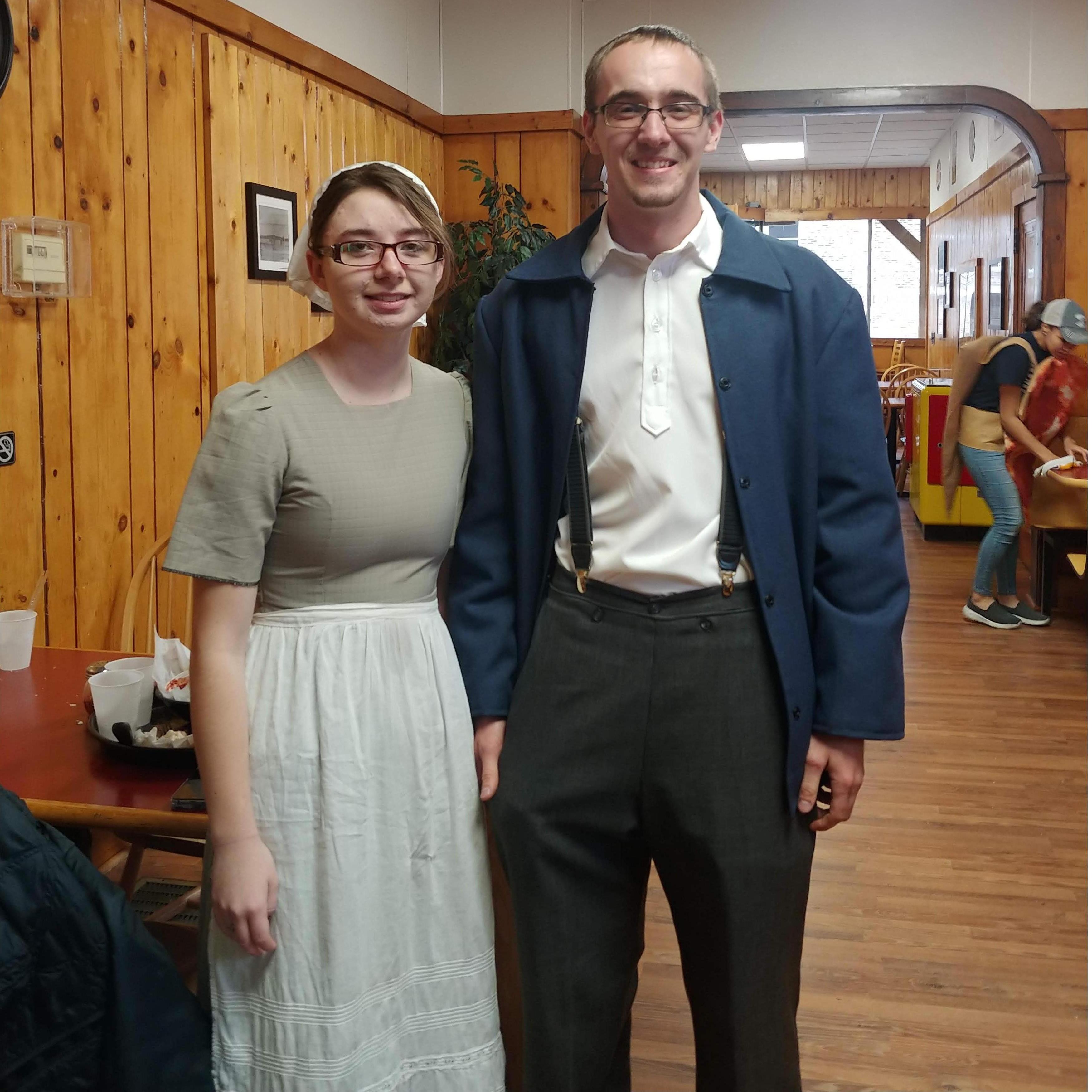 Halloween costumes! We actually got mistaken for Amish!