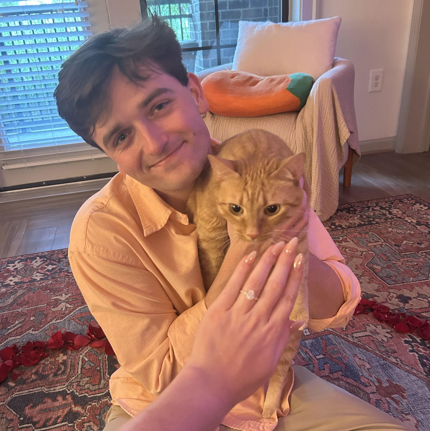 Kali wanted Stevie to be part of the proposal, so Justin had his parents decorate our apartment while he took Kali to dinner at her favorite restaurant (St. Cecilia).