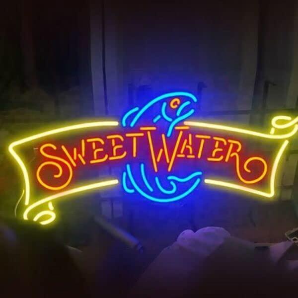 Queen Sense 20"x12" Sweet Water Brewing SweetWater Company Neon Sign Light Man Cave Bar Pub Beer Gift Neon Lamp A120SWBL
