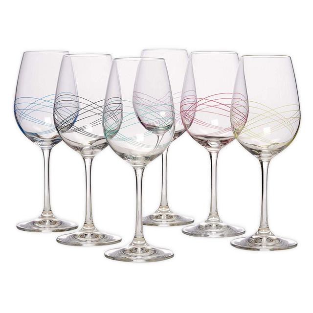 Bezrat Multicolor Wine Glasses (Set of 6)