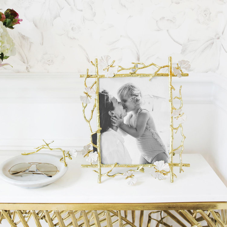 Michael Aram, Butterfly Ginkgo Gold Photo Frame | Zola