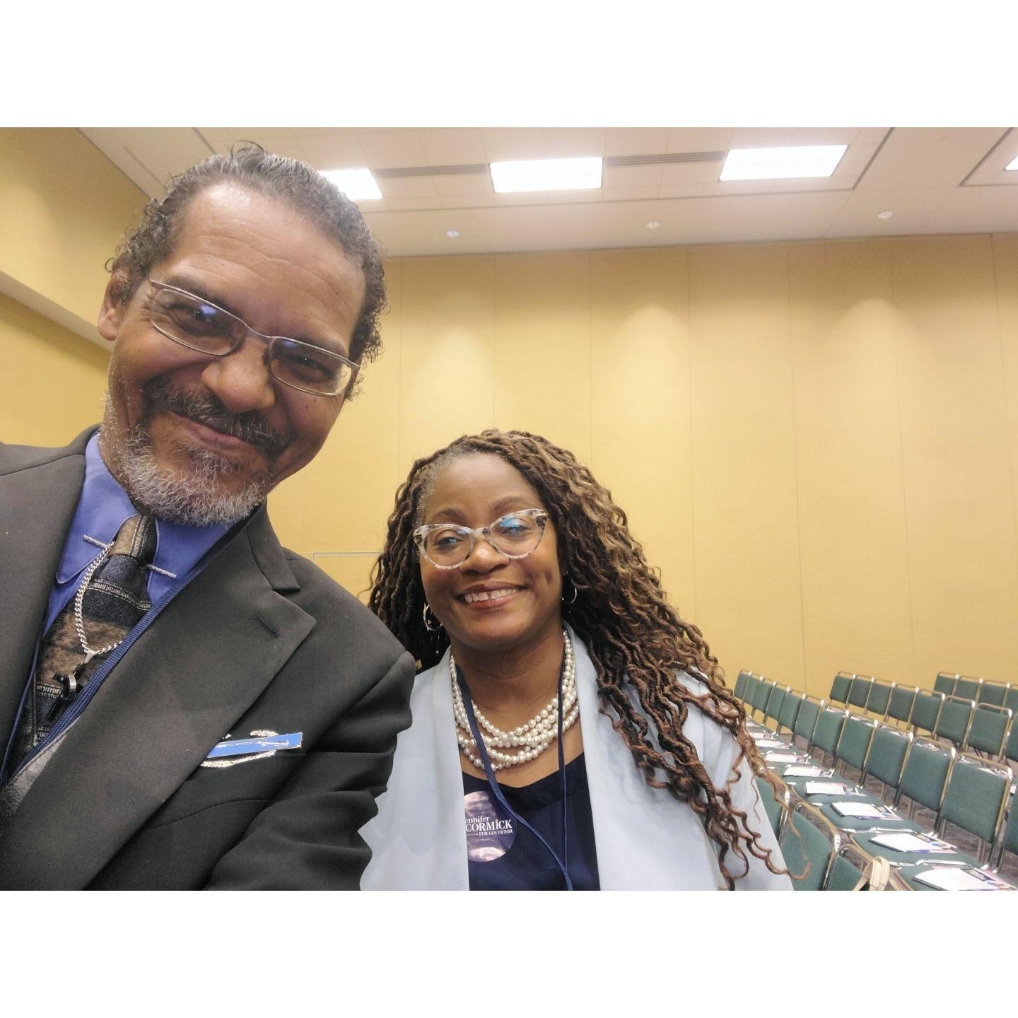 Anthony and Michigan City Mayor Angie Nelson-Deuitch at the Indiana Democratic Convention!