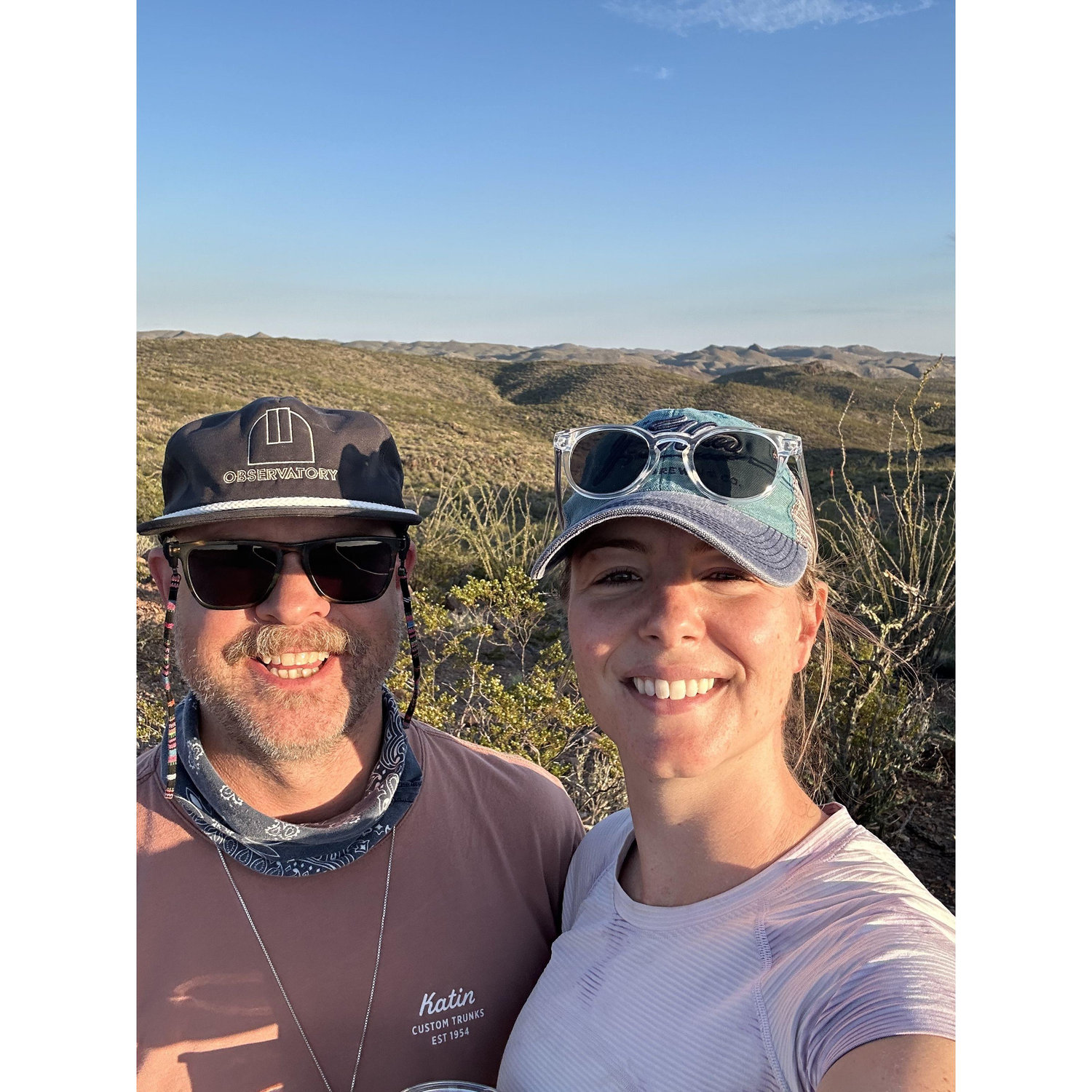 engaged and couldn't tell anybody because we had 0 service!