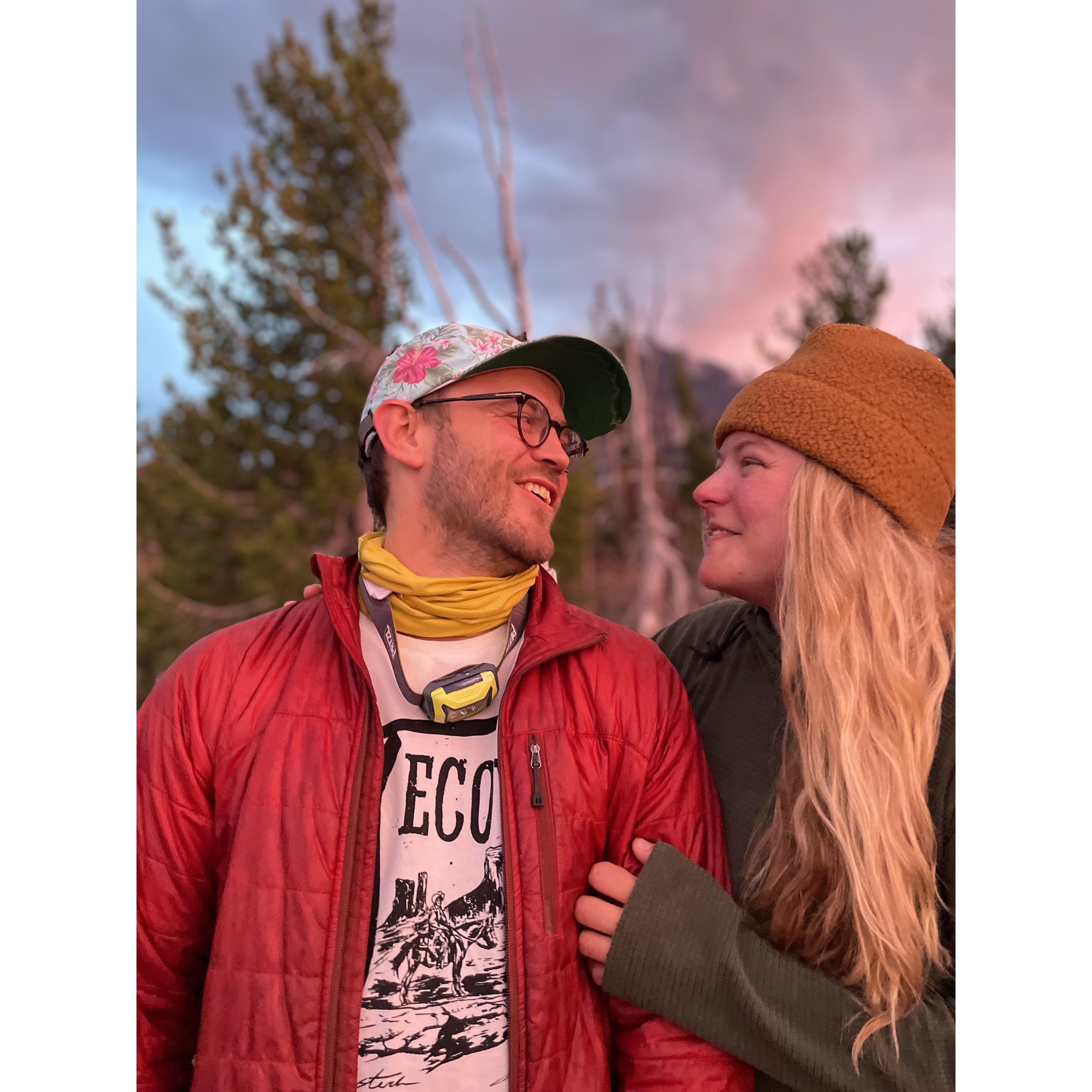 Our first backpacking trip as fiances!