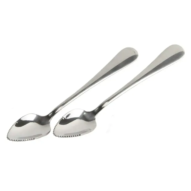 Chef Craft 2pc Serrated Edge Stainless Steel Grapefruit Spoons Set 1 Set
