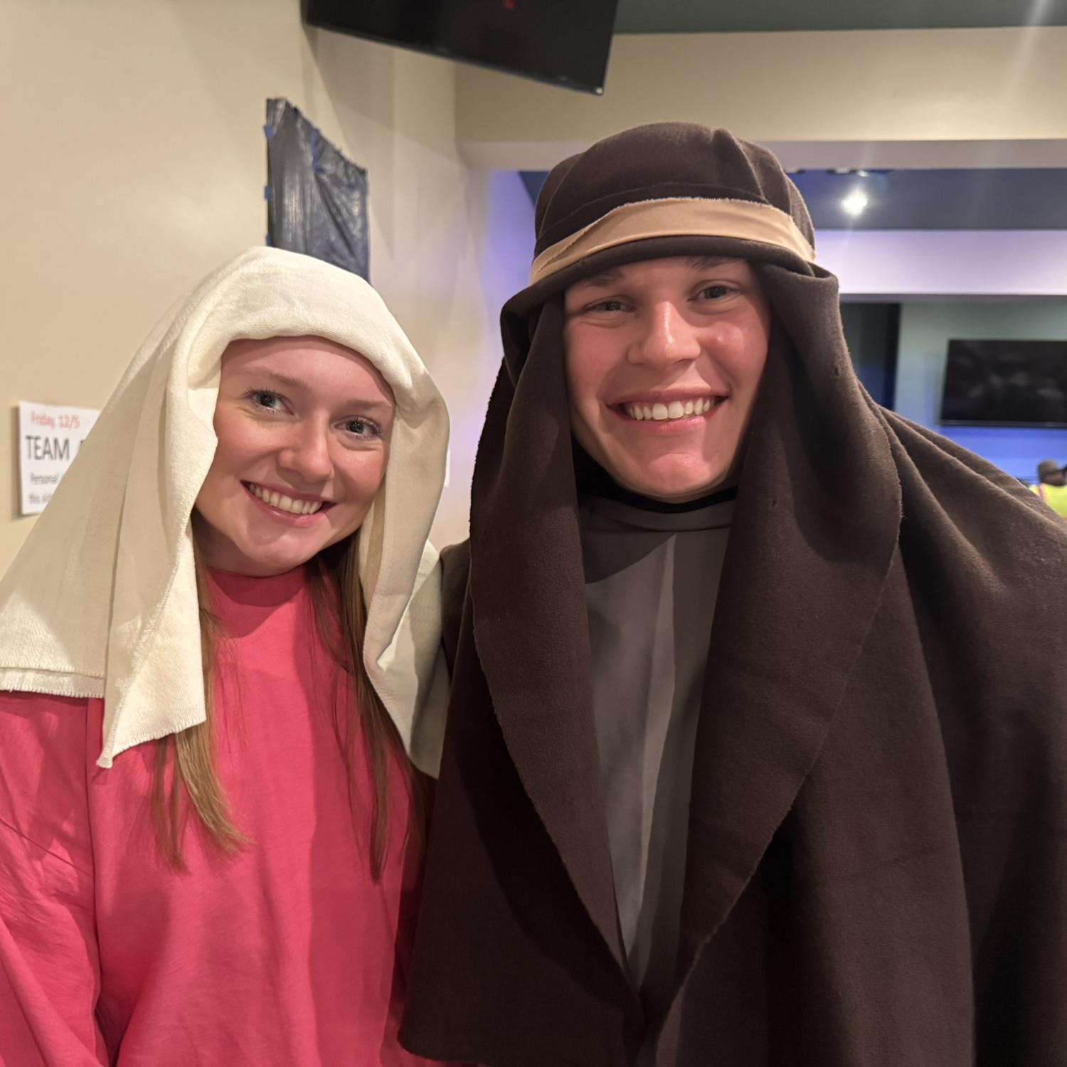 Mary and Joseph in our church’s live nativity