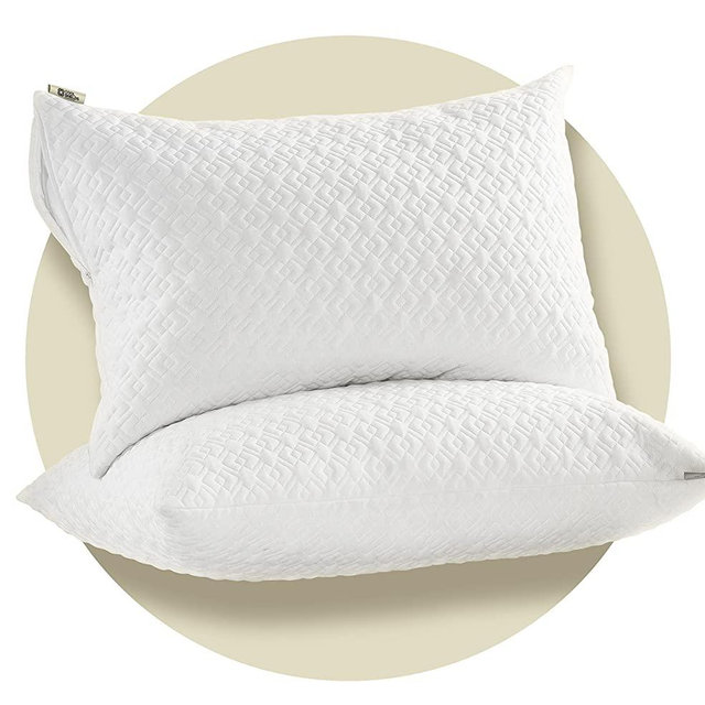 CoolShields Silky Waterproof Pillow Protectors with Zipper, [Use Premium Fabrics ONLY] Noiseless Hypoallergenic Pillowcase for a Better Sleep, Queen Size, Set of 2,[Oeko-Tex Certified]