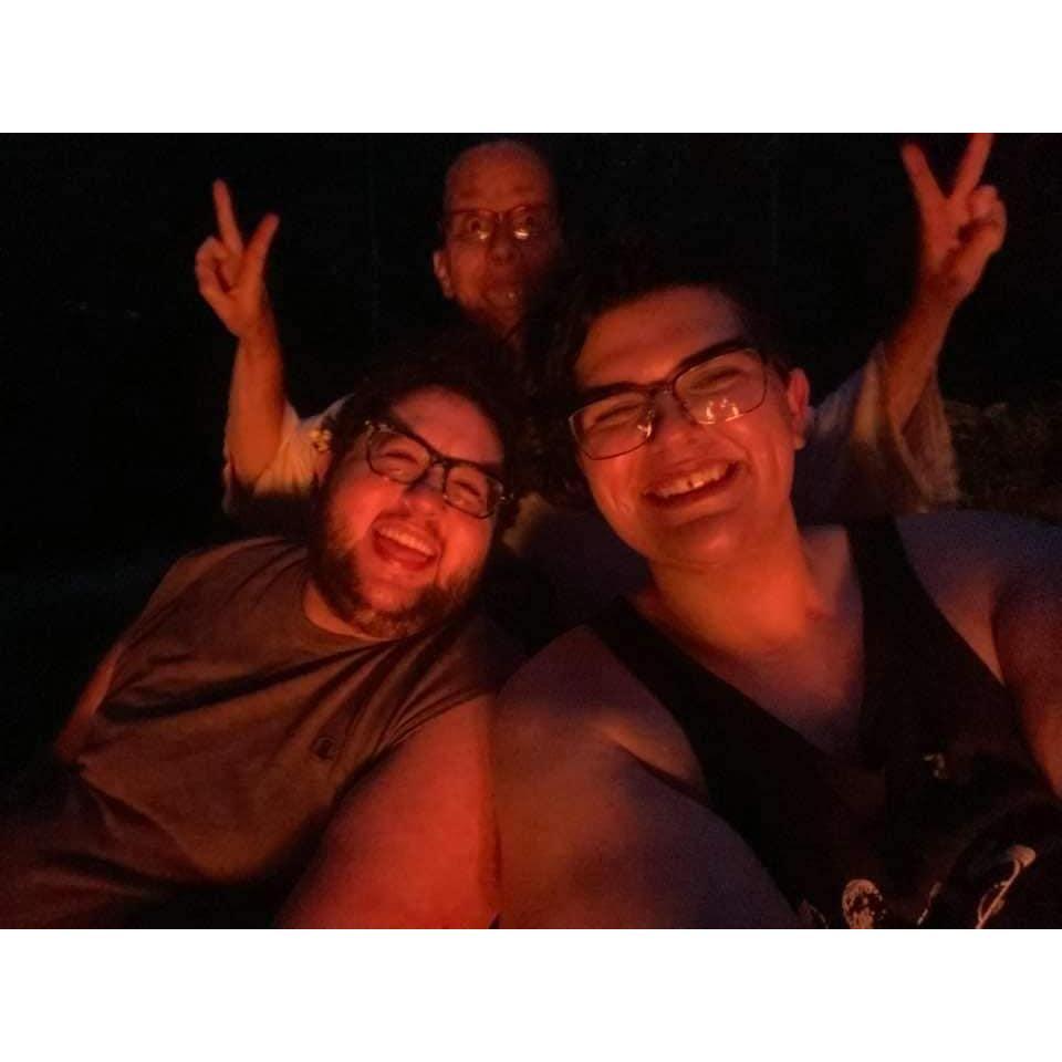 A fun campfire pic staying at Elmore