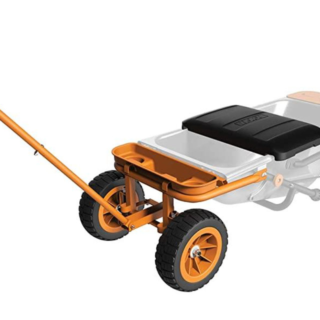 WORX WA0228 Aerocart Wheelborrow Wagon Kit, 19" x 10" x 21", Orange, Black, and Silver