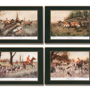 Continental Hunting Scenes Placemats, Set of 4