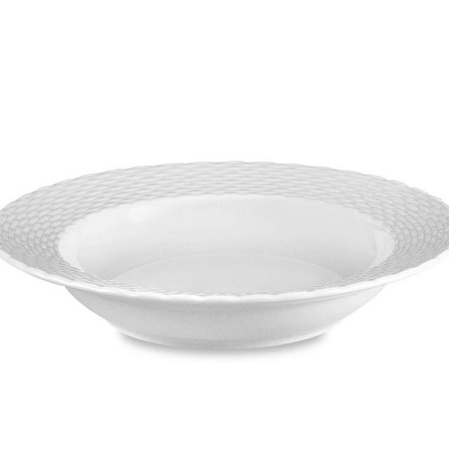 Pillivuyt Basketweave Porcelain Soup Plate, Each