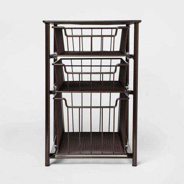 3-Tier Slide Out Drawer Organizer Bronze - Threshold™