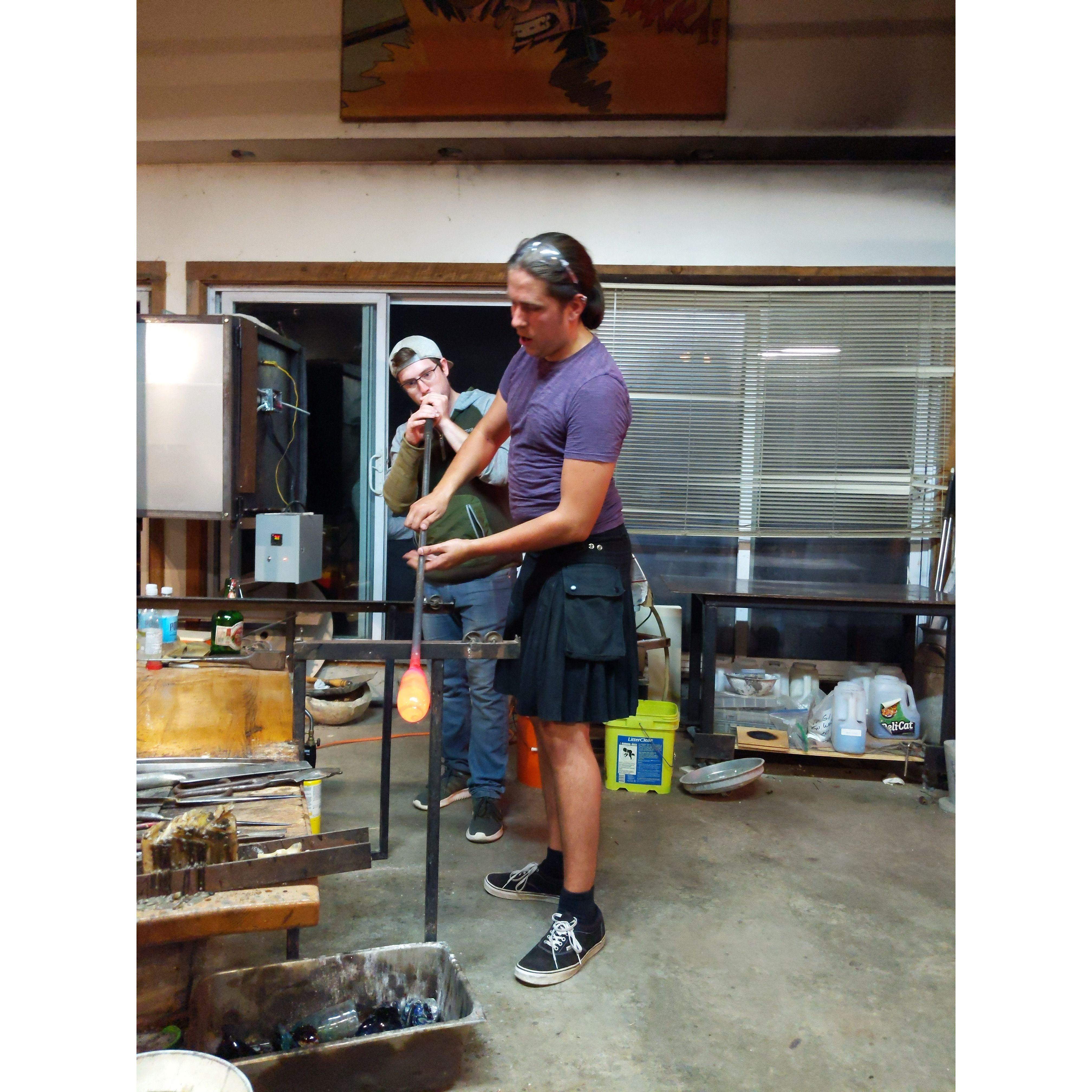 Glass blowing!