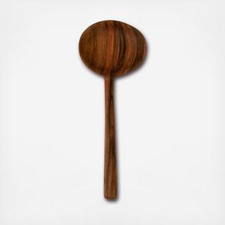 Hand Carved Walnut Oval Spoon