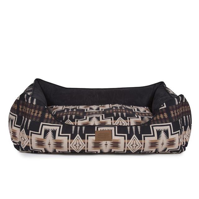 Pendleton Harding Kuddler Dog Bed, 27" L X 36" W X 10" H, Large, Black / Tan