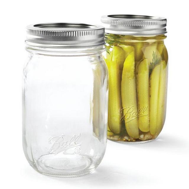 Ball® 16 oz. Smooth Side Clear Glass Mason Jars (Set of 12)