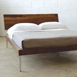 Bruno Walnut Full Bed Frame