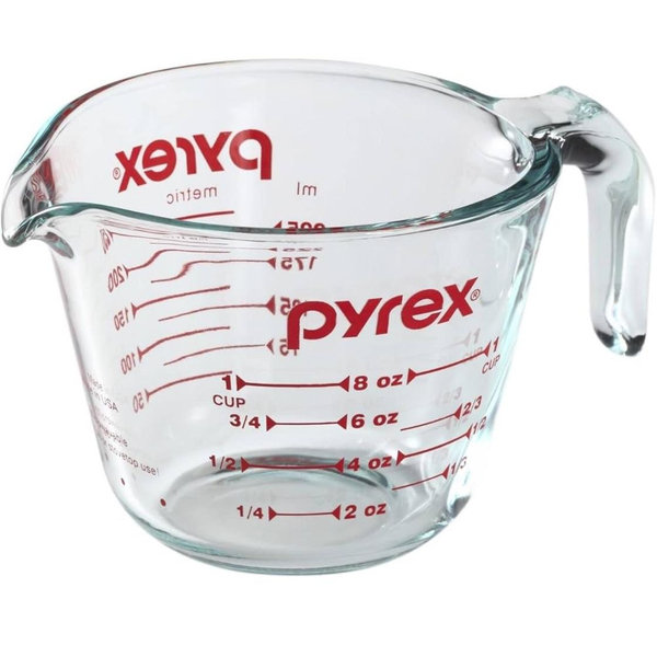 Pyrex 885107797882 6001074 Measuring Cup, 8 Oz, Crear