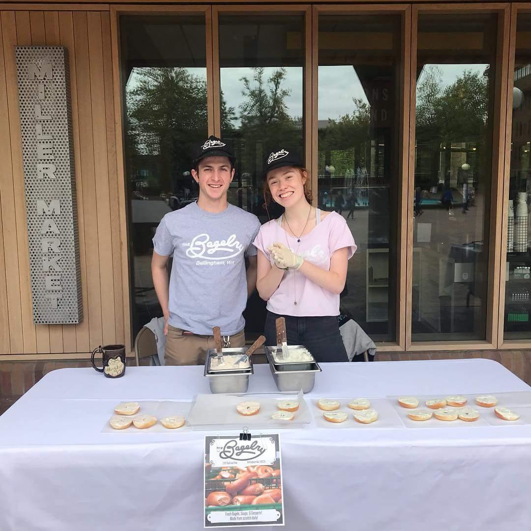 We met working at the Bagelry in Fall of 2016.