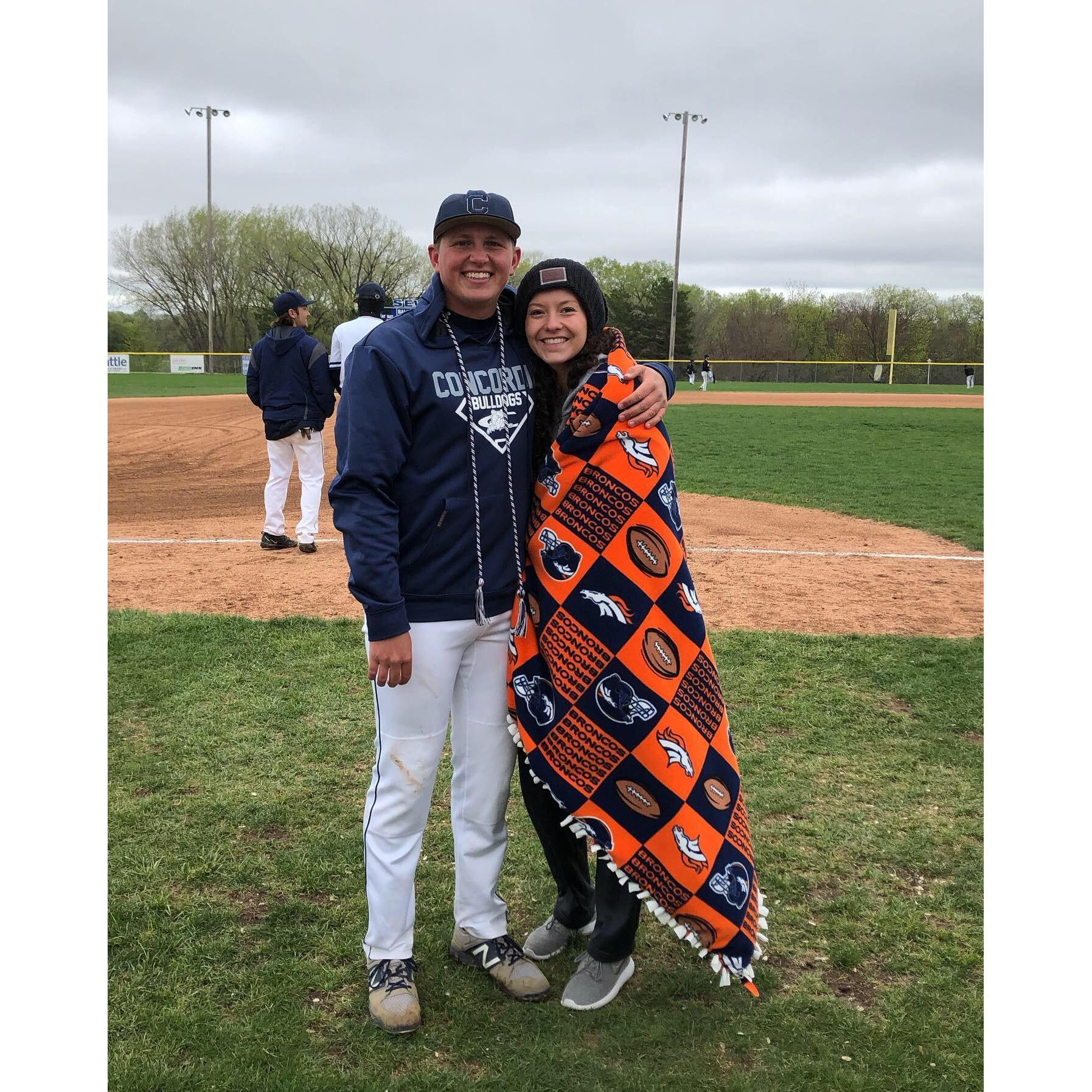 Jared's senior day for CUNE Baseball!