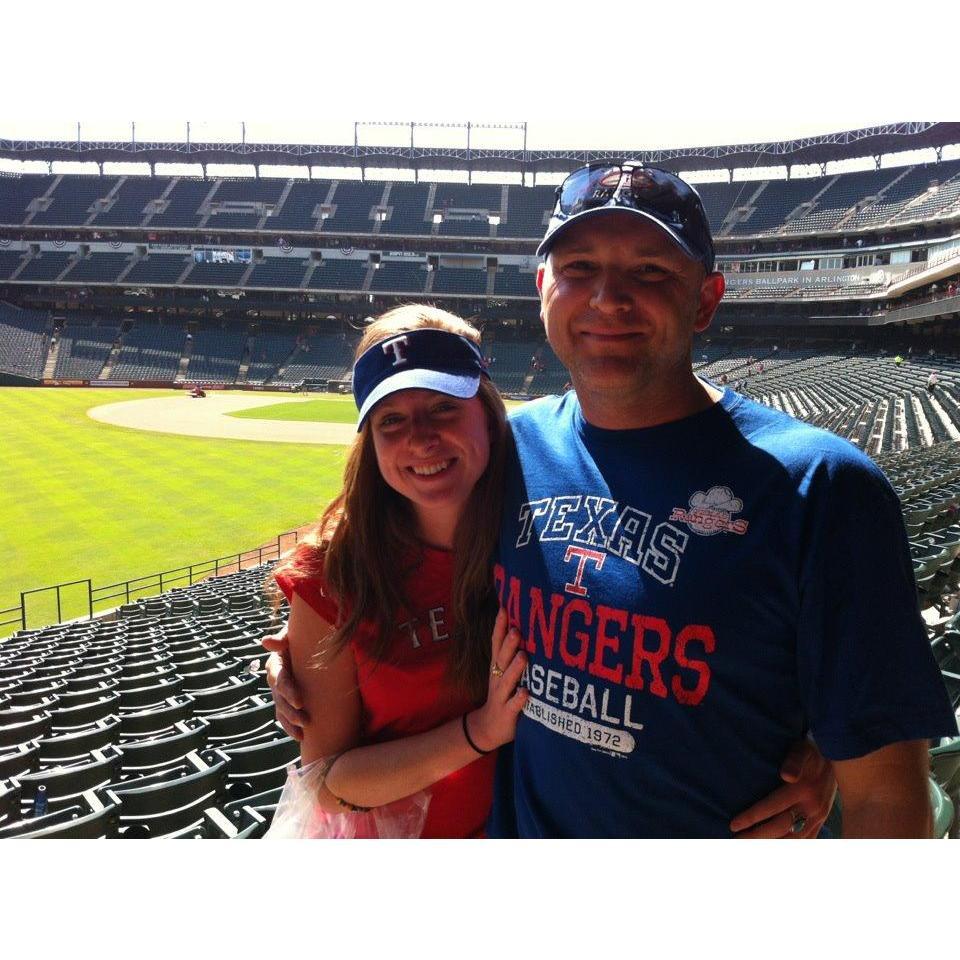 First road trip - Rangers Opening Day 2012
