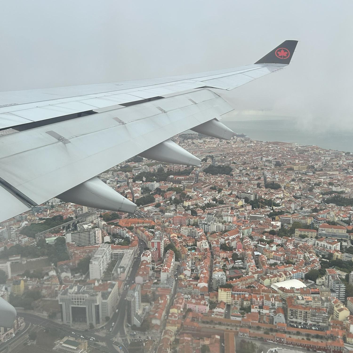 Sky high view of Lisbon