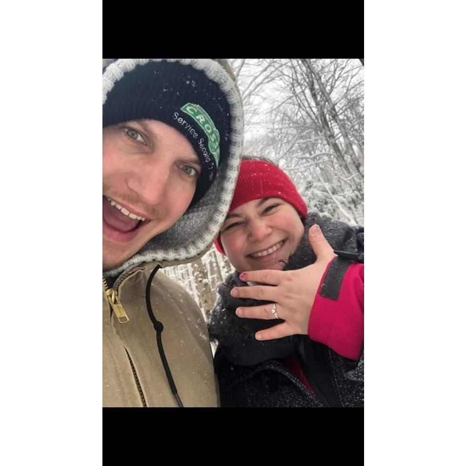 He popped the question on a hike around Chapman Dam.