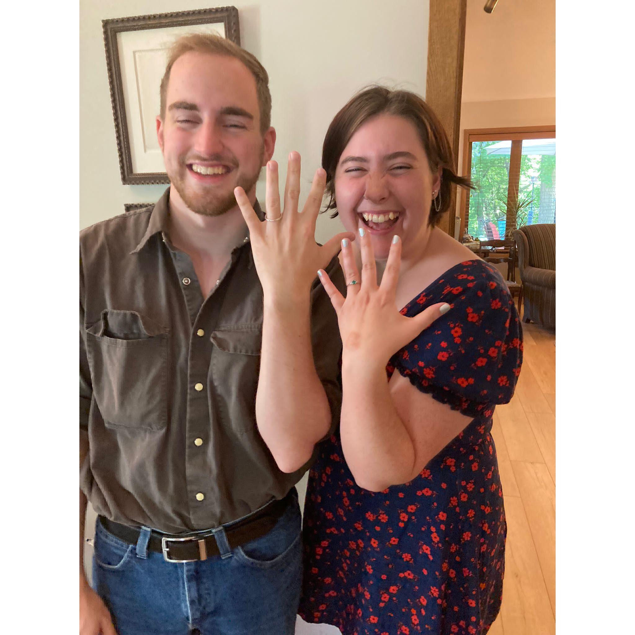 This was taken during our engagement party, just hours after the proposal.