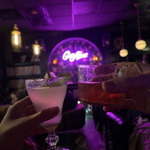 Cocktails at a Roof Top Bar