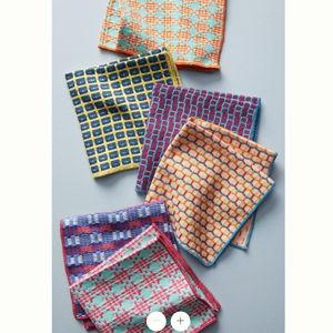 Woven Geo Jacquard Dishcloths, Set of 6
