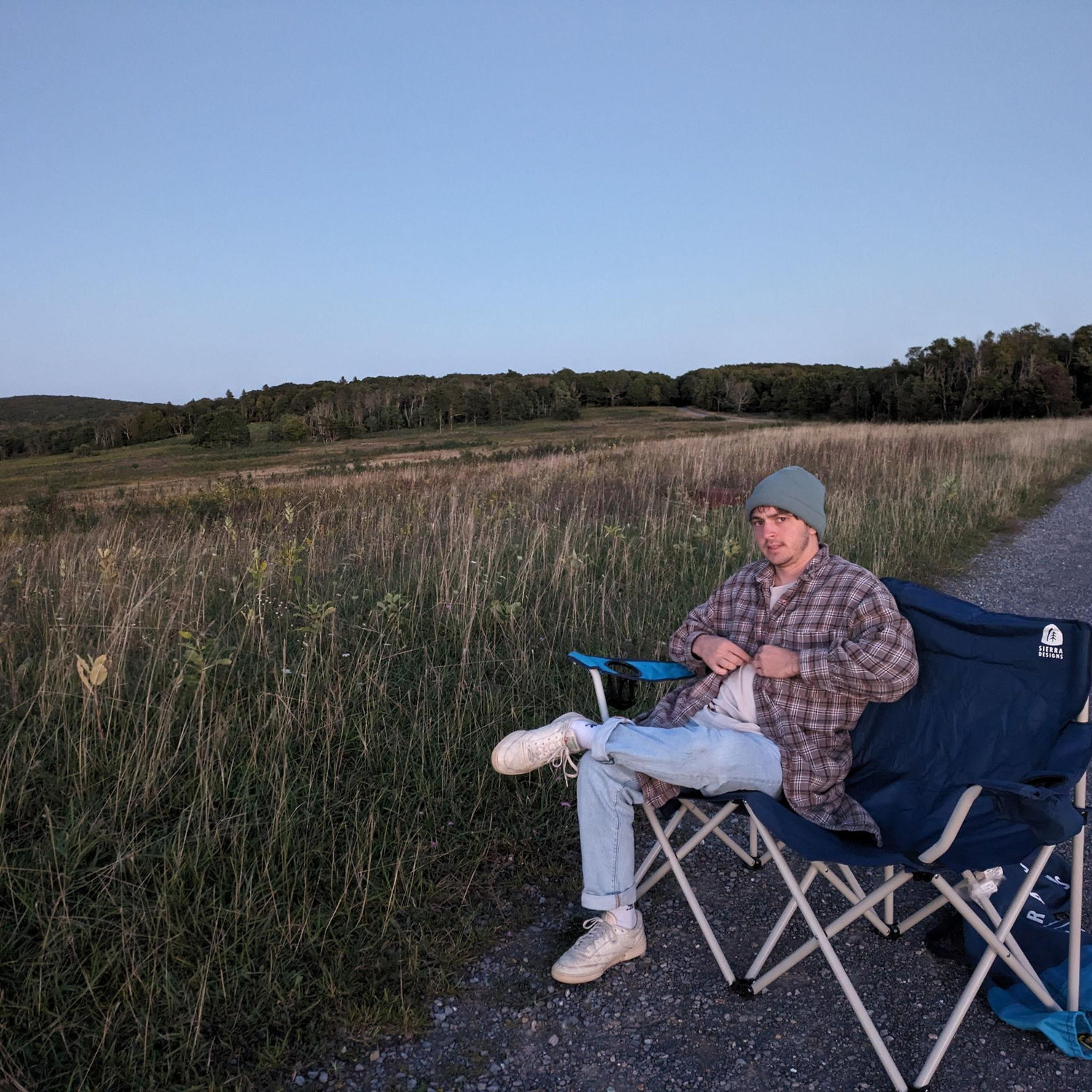 Us waiting for the sun to set at the big meadow in Shenandoah
