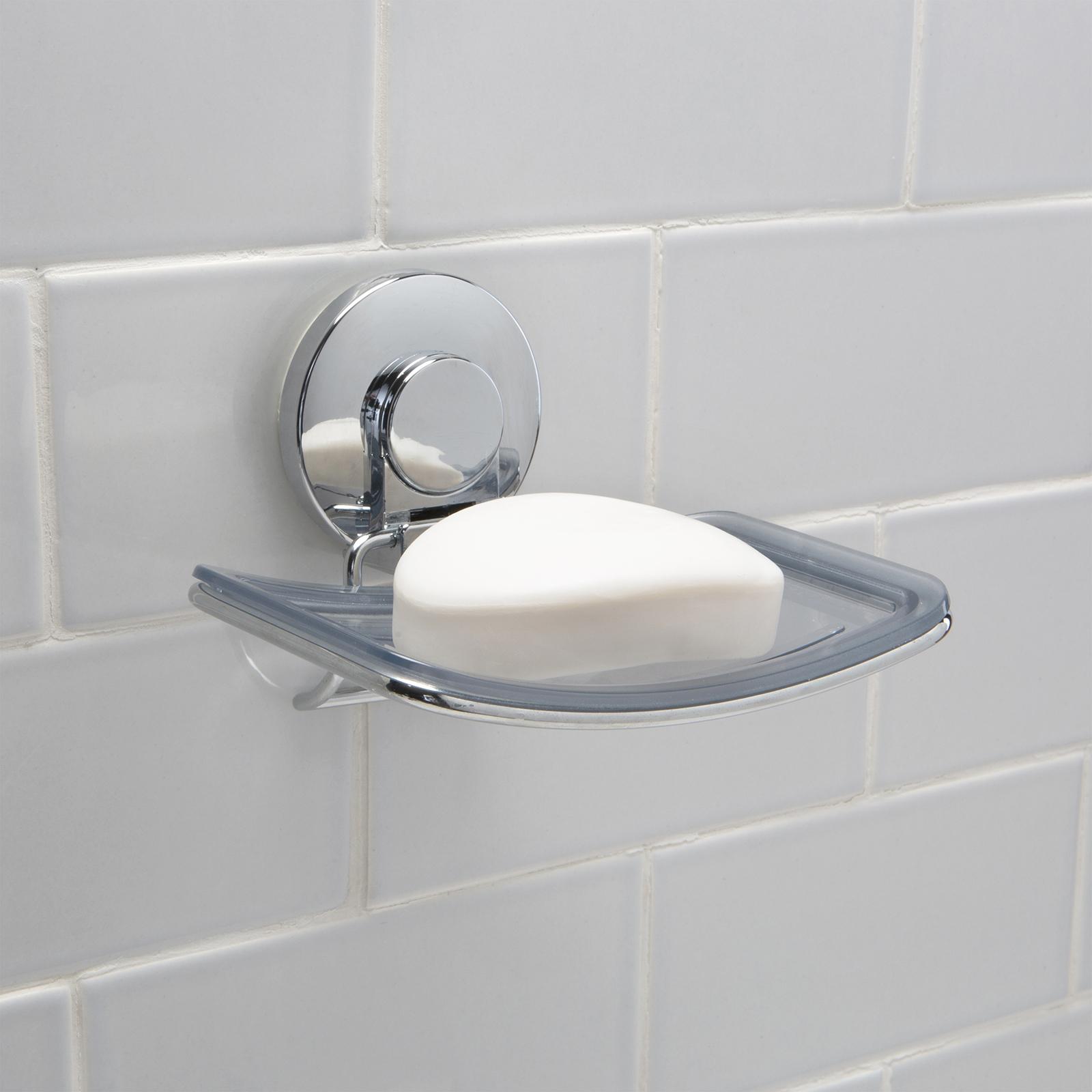 Power Lock Suction Soap Dish Holder Clear - Bath Bliss : Target