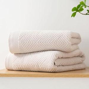 sense gnosis Super Soft Lime White Bath Towels Terry Striped Weave Pattern Ultra Absorbent 100% Cotton Towel for Bathroom(27 X 55 Inch), 2 Pieces