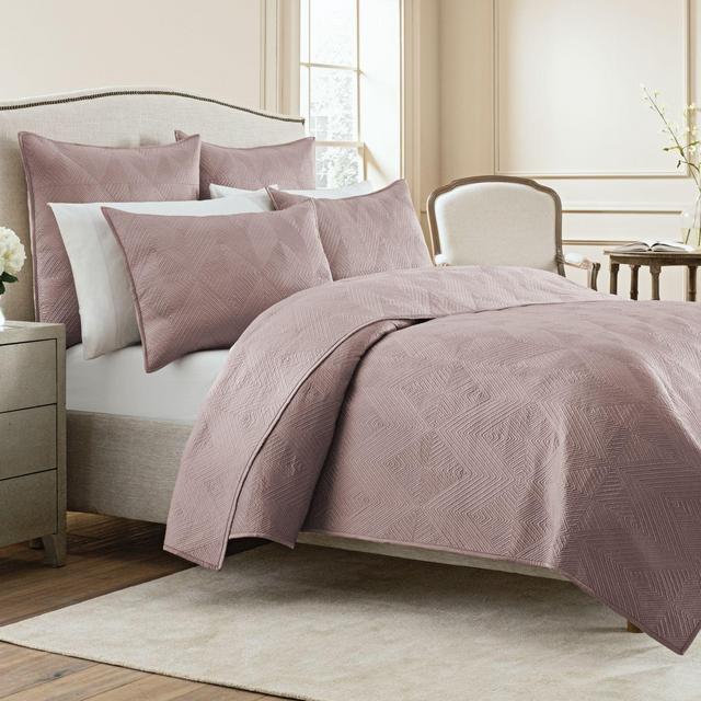 Wamsutta® Bliss King Coverlet in Mauve